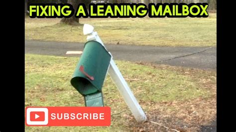 how to fixmail box on metal post|leaning mailbox posts repair.